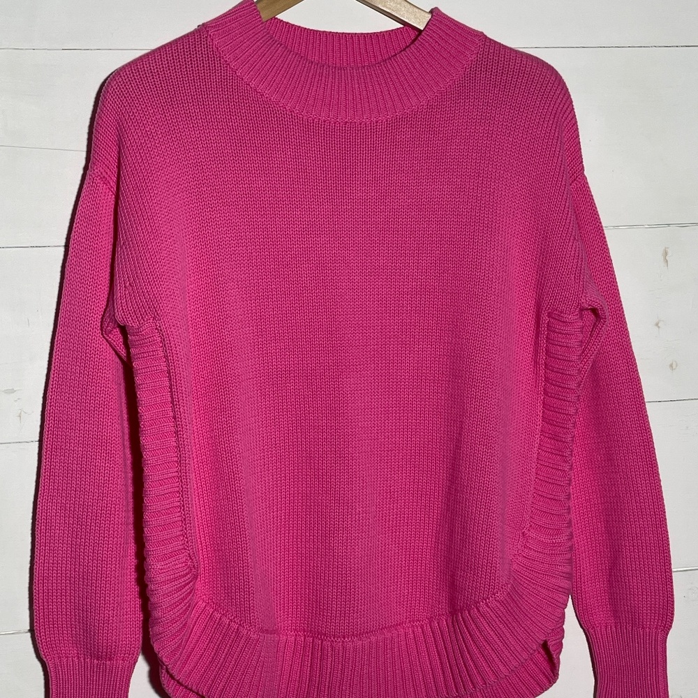 Zaket & Plover Hot Pink Long Sleeve Summer Sweater